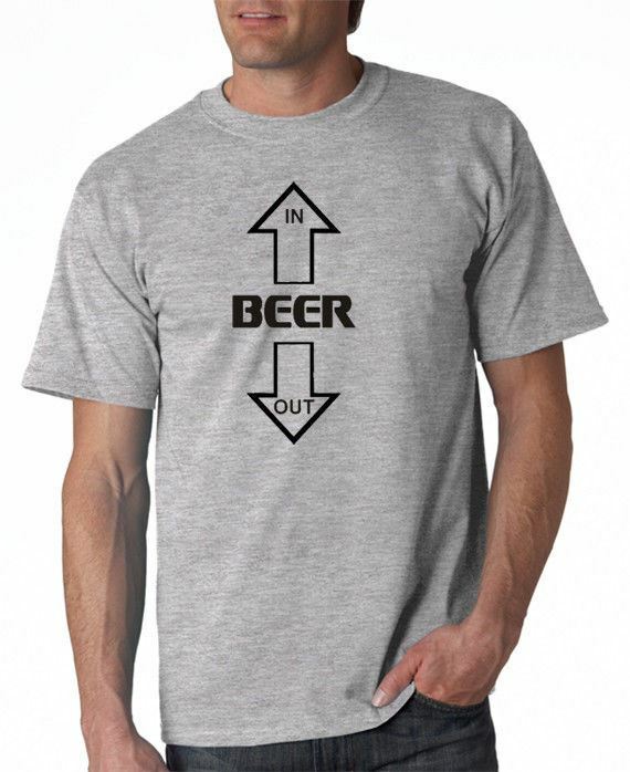 Beer In Beer Out T-shirt Drinking Funny 3 Colors S-3XL gallery