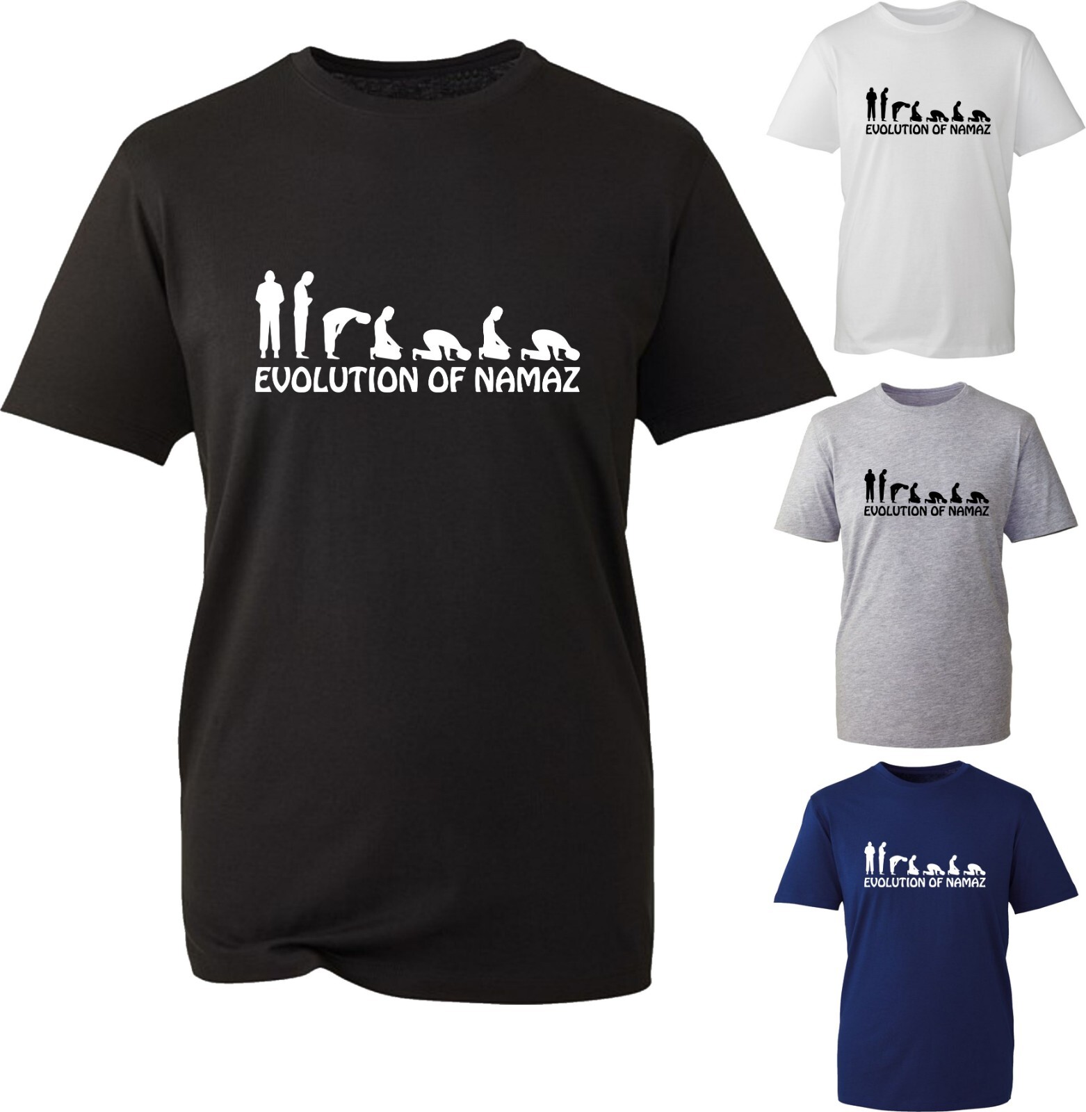 Evolution Of Namaz T-Shirt Praying Namaz Gift For Muslim Islam Unisex Tee Top