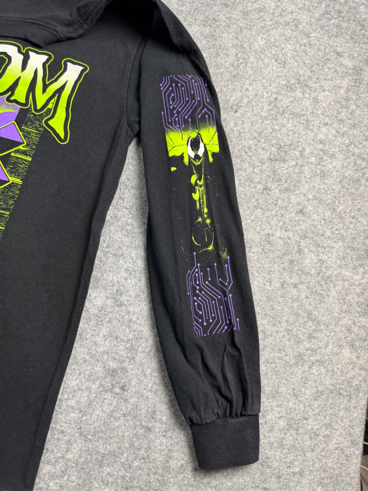 Marvel Venom Black Long Sleeve Shirt Spider-man Evil Comics MEDIUM Japanese Text gallery
