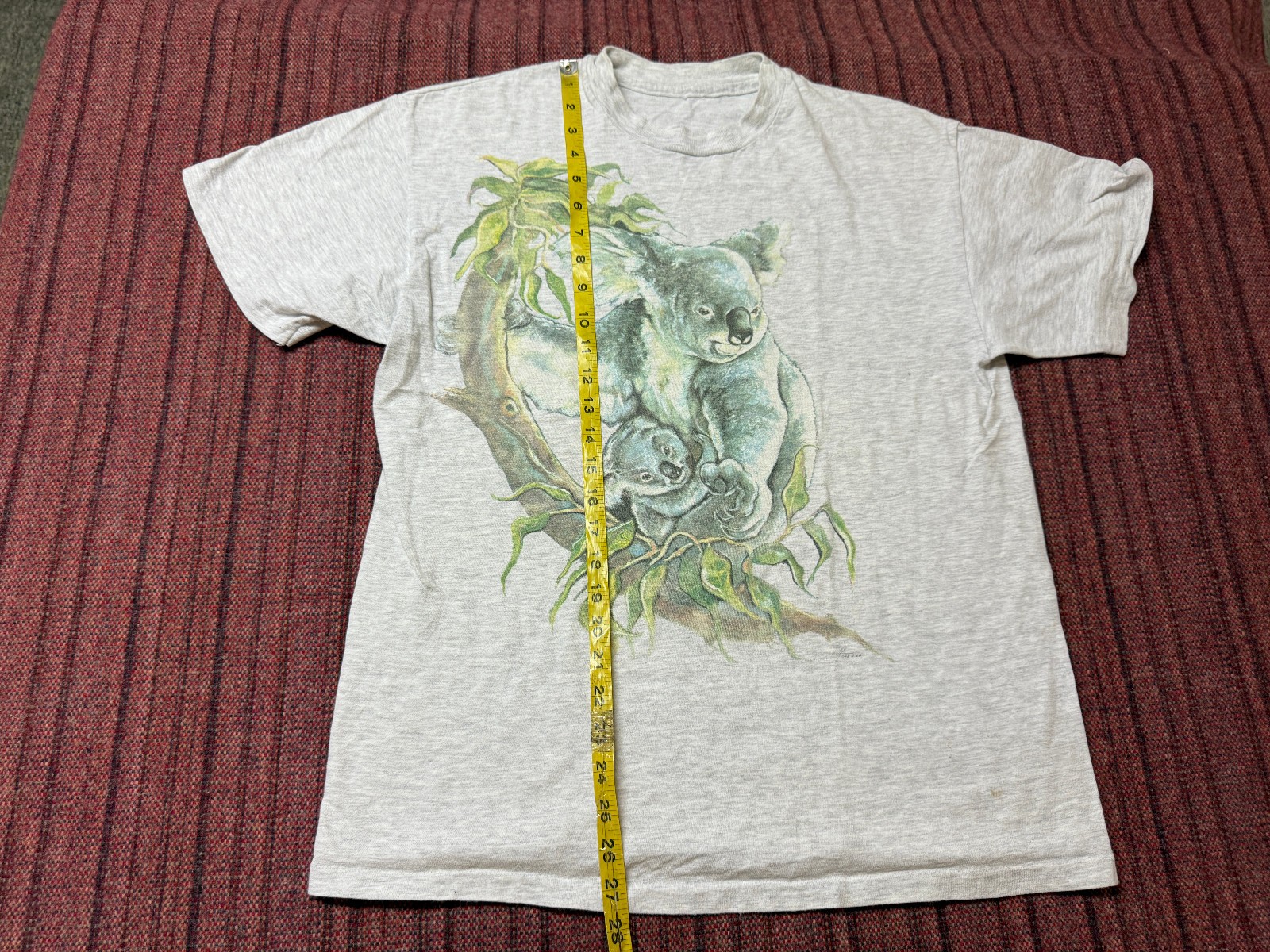 MENS USED VINTAGE 90S SINGLE STITCH KOALA BEAR GRAPHIC ANIMAL SHIRT SIZE LARGE gallery