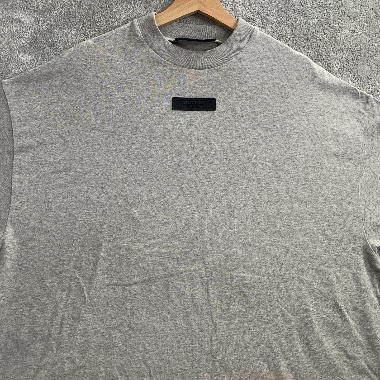 Fear of God Essentials Crewneck Shirt II Mens Small Light Heather Gray Oversized gallery