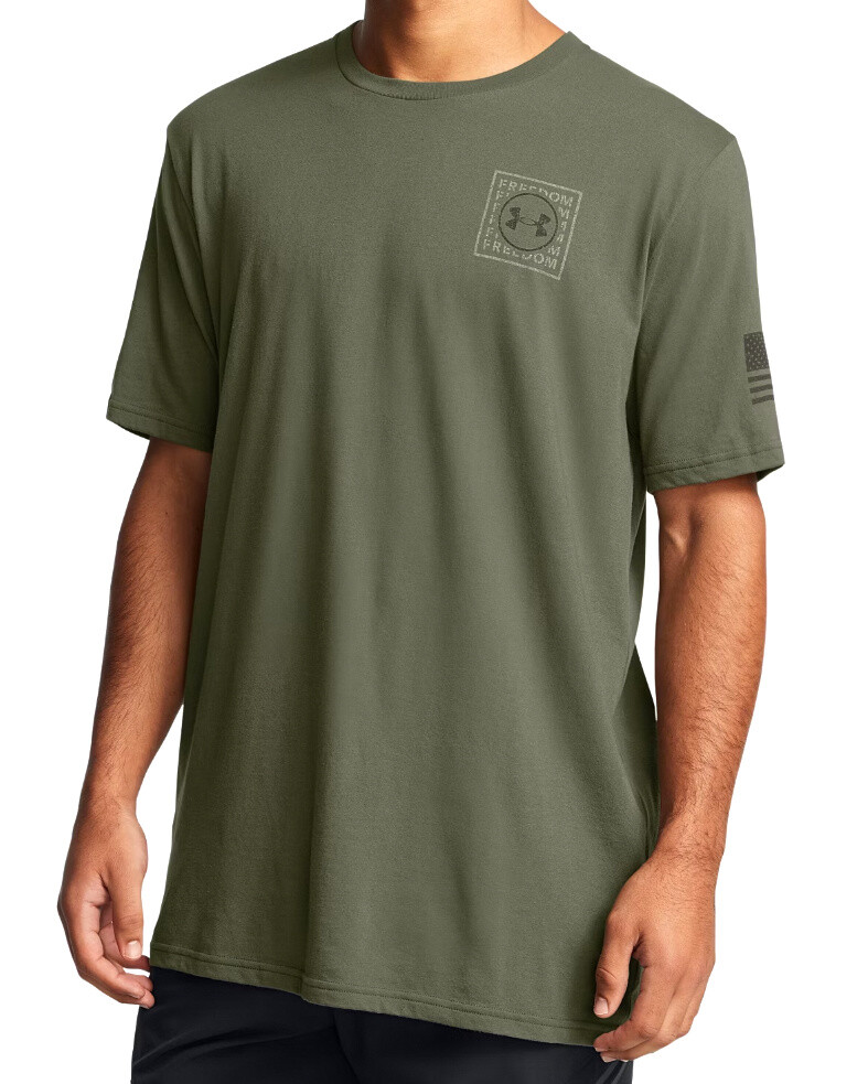 Under Armour 1386732 UA Men's Freedom Snake Graphic Cotton OD Green T-Shirt gallery