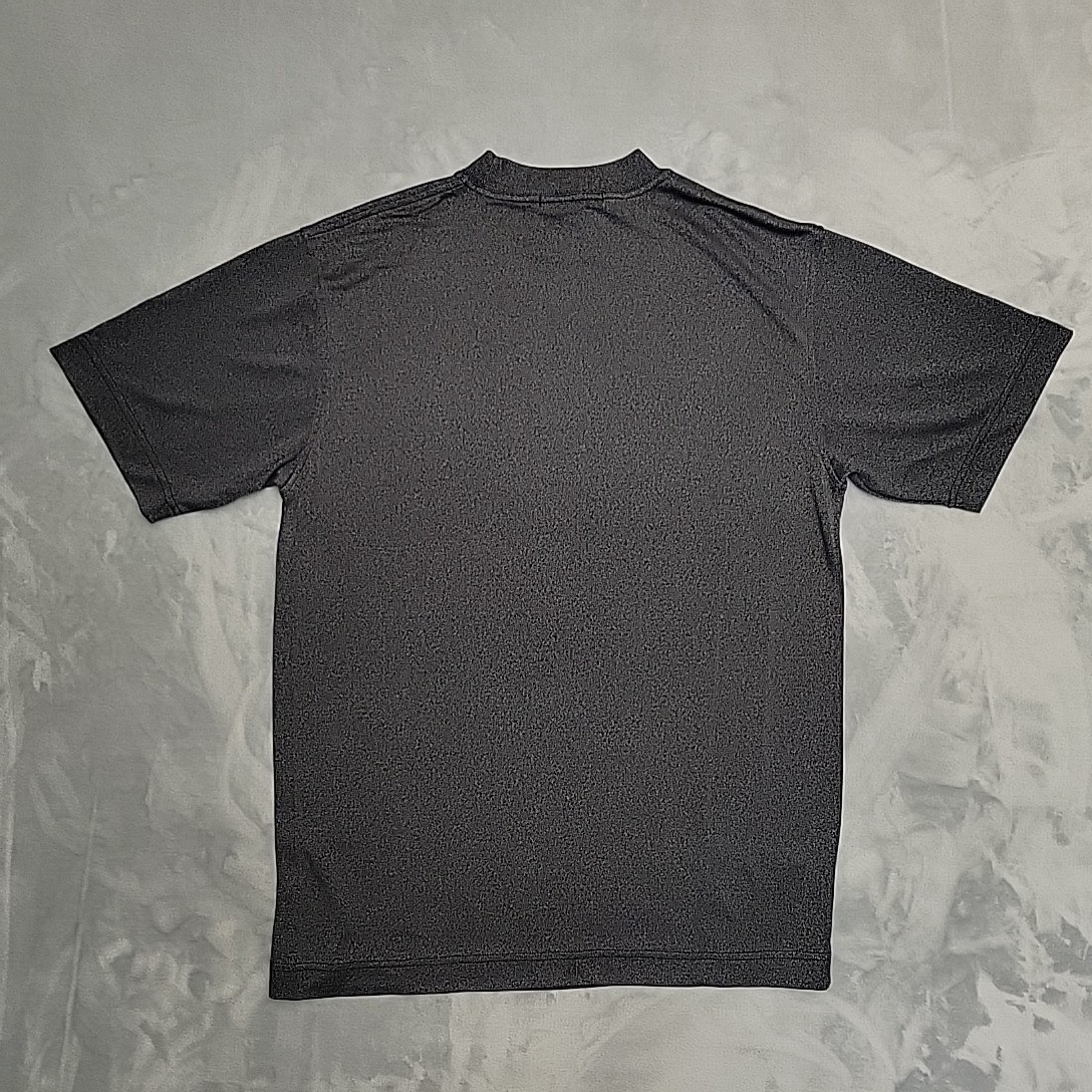 Tulliano Shirt Men Medium Black Silk Blend Mock Neck Short Sleeve Knit Luxury gallery
