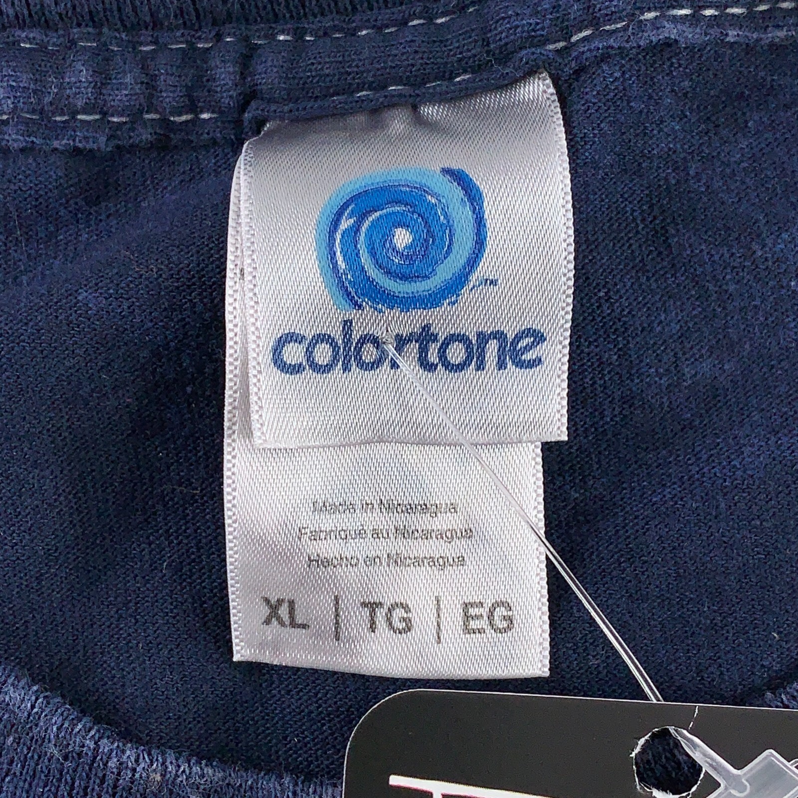 Colortone Men's Size XL Navy Washed Bull City Graphic Long Sleeve T-Shirt NWT gallery