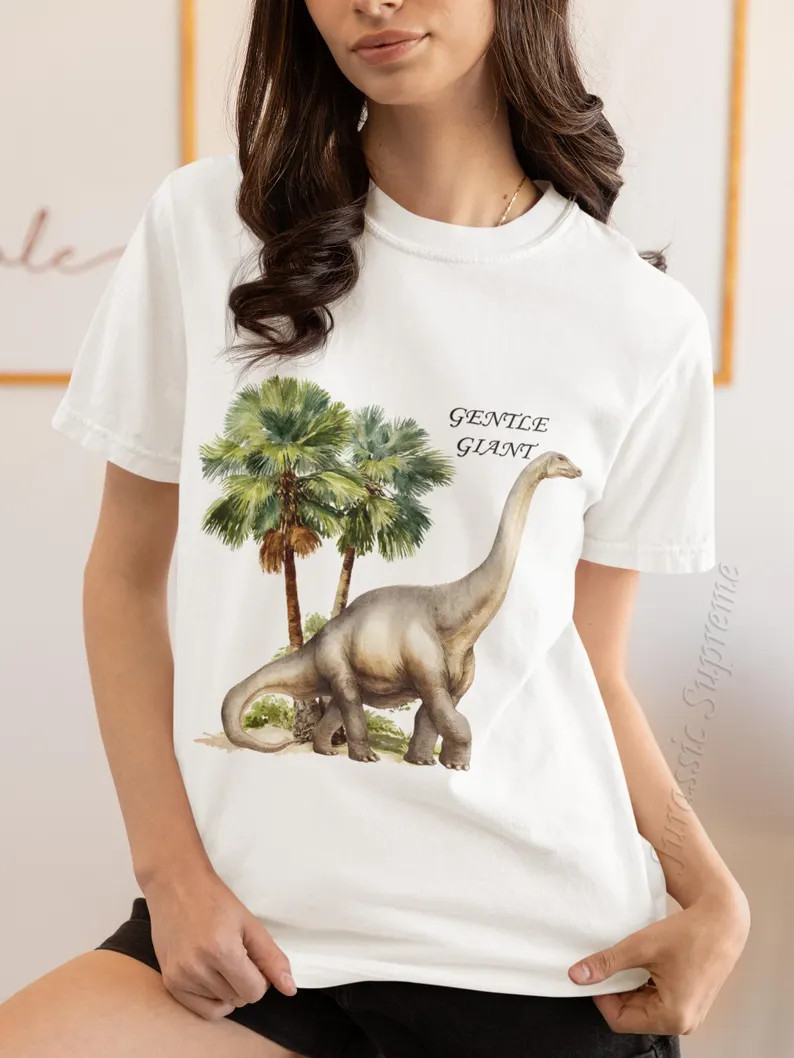 Brachiosaurus Gentle Giant Comfort Tee Dinosaur Shirt Men Women gallery