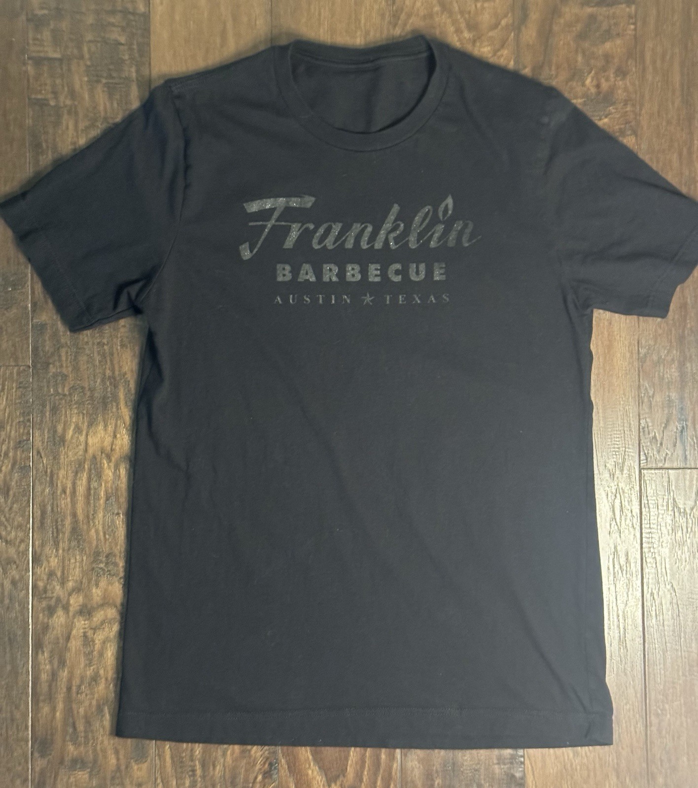 Franklin Barbecue Austin Texas Black Tonal Sparkle T Shirt Size Unknown 21x29 gallery