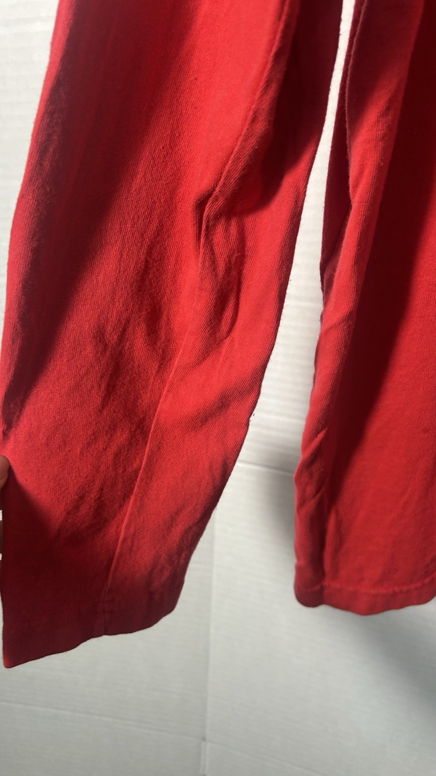 Vintage Tommy Hilfiger Embroidered Red Long Sleeve T Sz Medium (1405)see Photo gallery