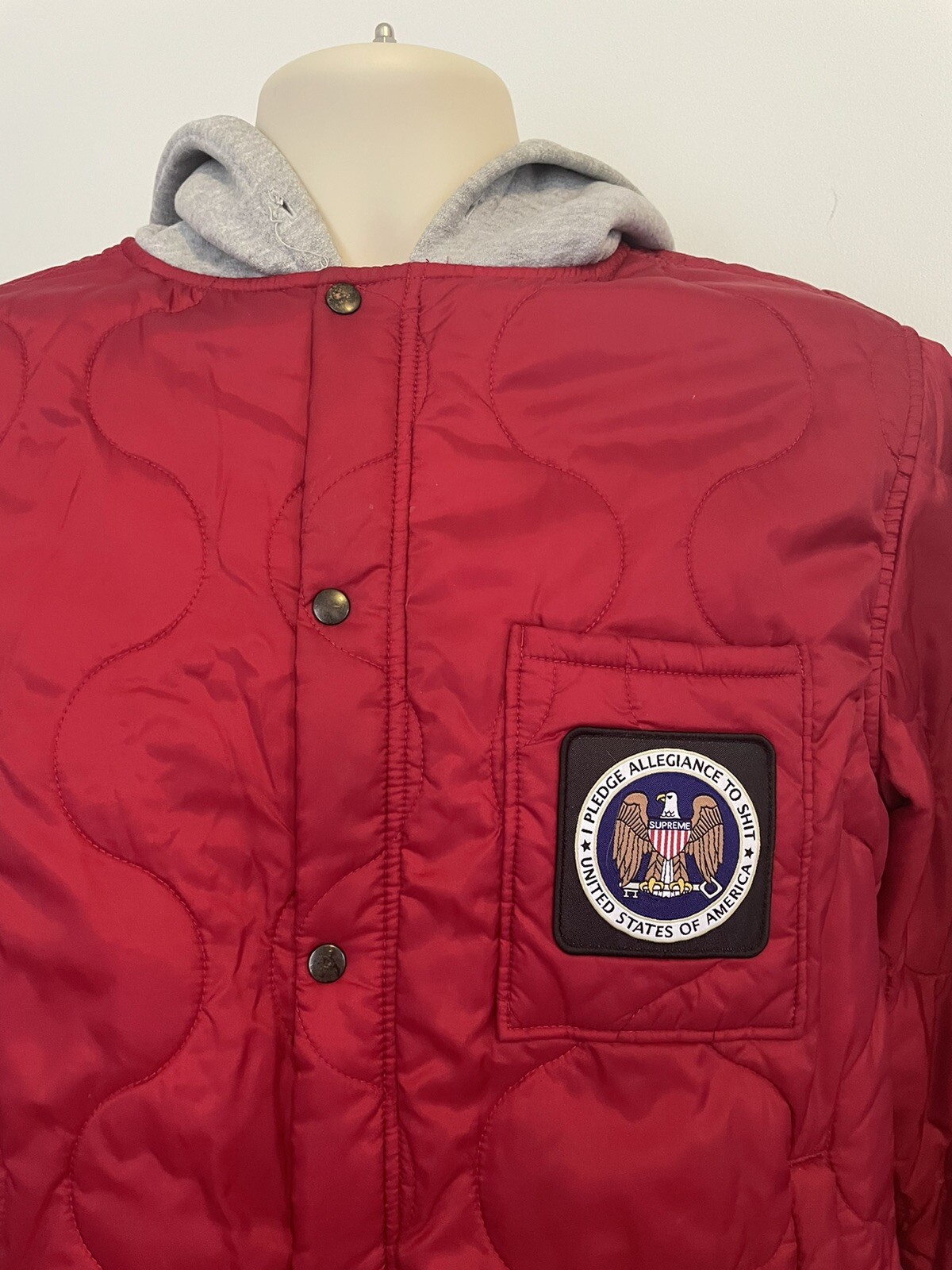 Supreme “i pledge allegiance to sh*t” Quilted Jacket Size Small gallery