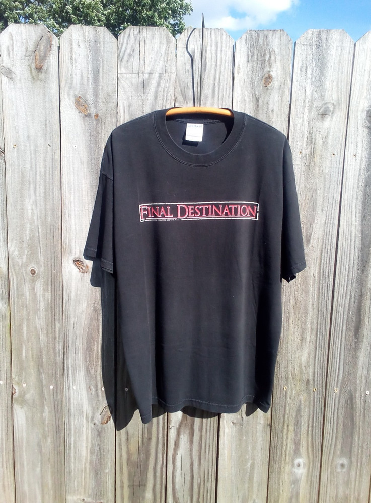 Vintage Y2K Final Destination Shirt Men’s XL Black Horror Movie Promo Tee 2000
