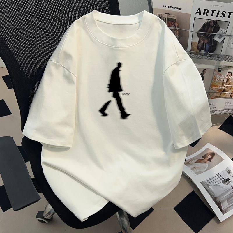 Men’s Crew Neck Cotton T-Shirt Tees Short Sleeve WHITE XXS