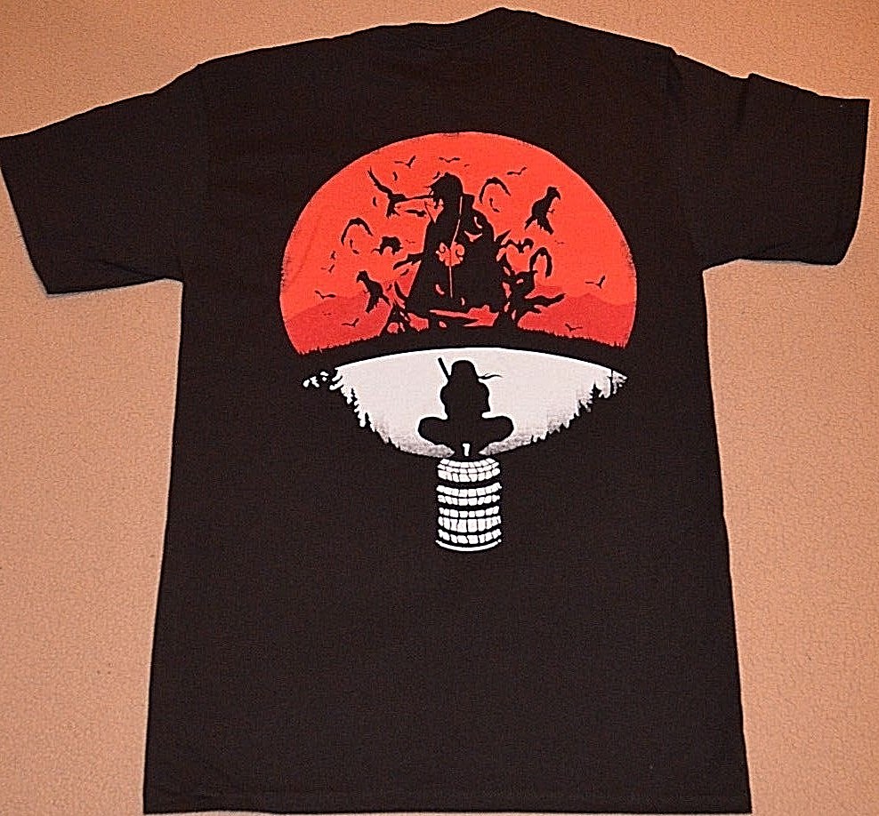 NARUTO Uchiha Clan Symbol Mash up Itachi T Shirt S M L XL ONLY Manja anime NEW gallery