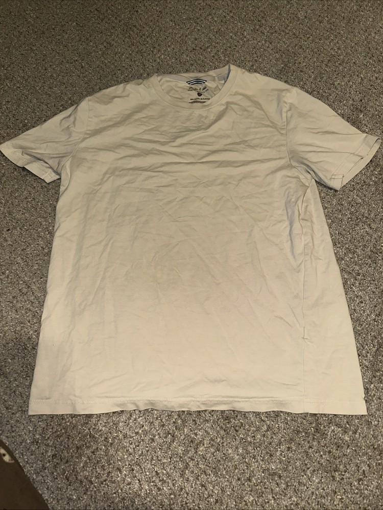 Porter & Ash Performance Tee Men’s Beige Medium Jersey Cotton Elastane T-Shirt