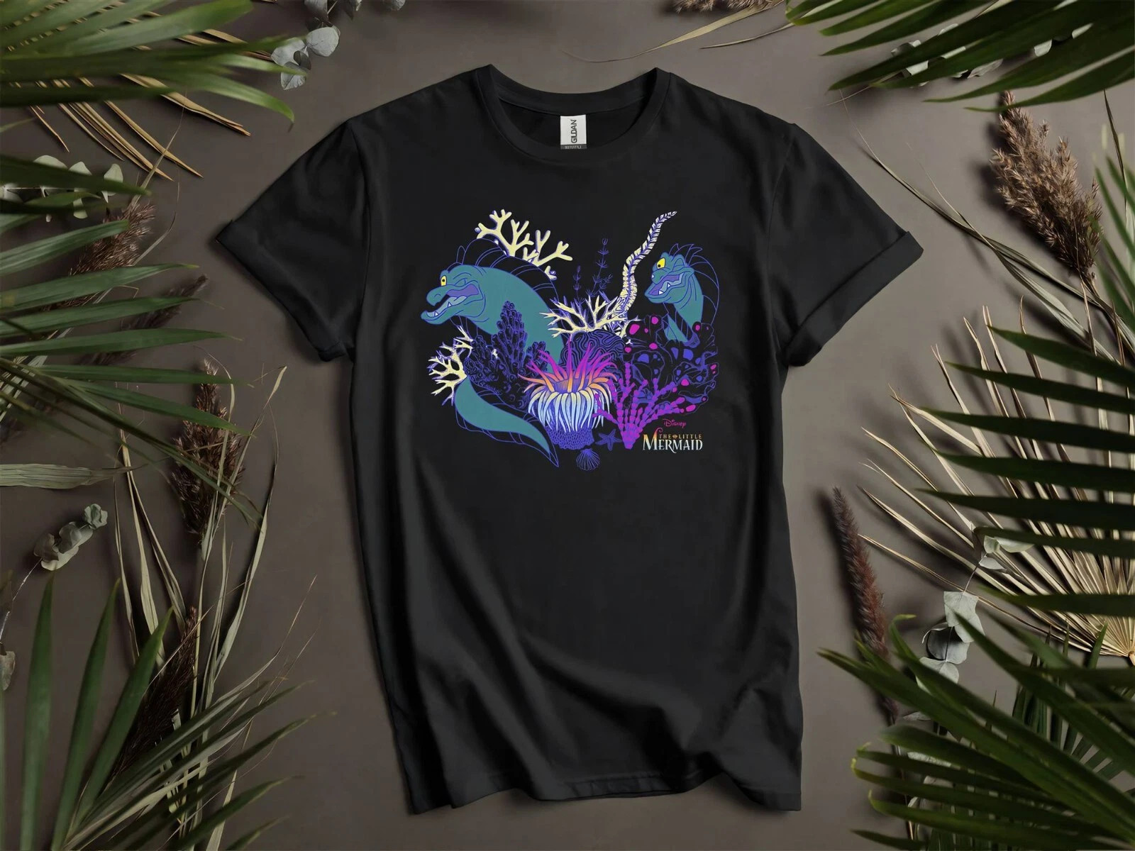 Disney The Little Mermaid Neon Eels T-shirt Men Women Unisex gallery