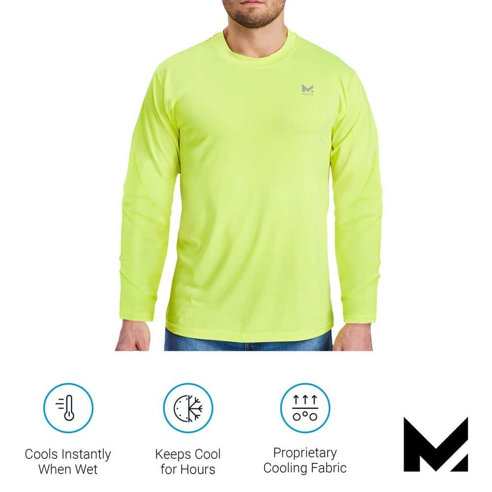 Mission Unisex Large Hi Vis Yellow Cooling Long Sleeve Performance Shirt gallery