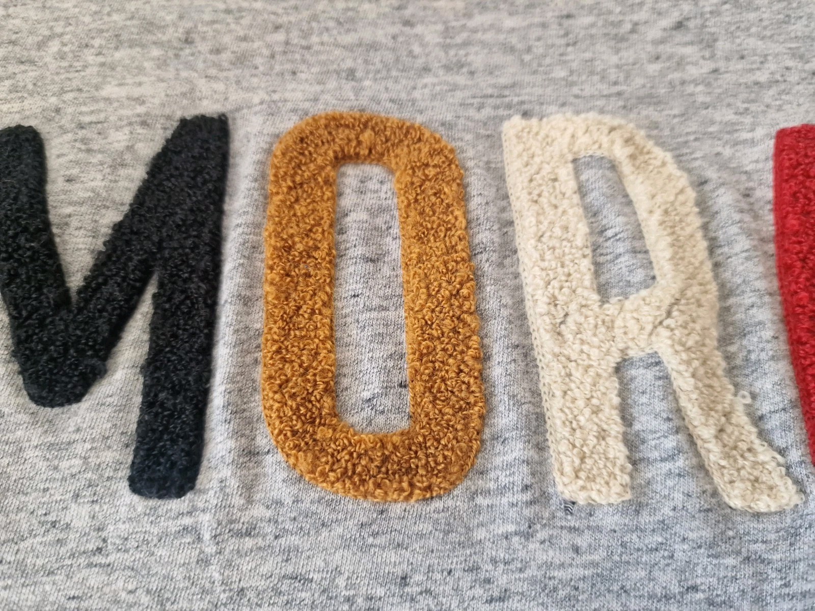 Antony Morato Men's Grey Marl T-Shirt XL Multicoloured Chenille Embroidered gallery