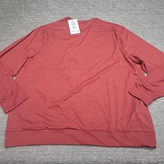 Members Mark Mens Pullover XX-Large Size Burgundy Long Sleeves Top Zip Pocket