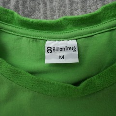 8 Billion Trees T Shirt Tree Hugger Green Cotton Spandex Crew Neck Medium