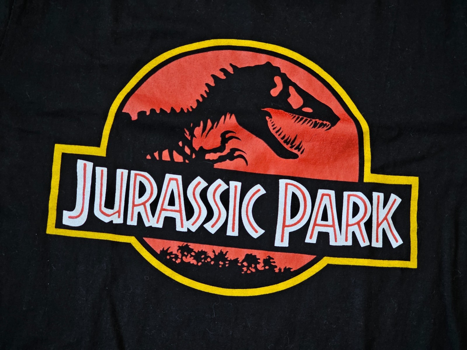 Jurassic World Park Graphic T-Shirt Tee Mens Large Black Short Sleeve Cotton gallery