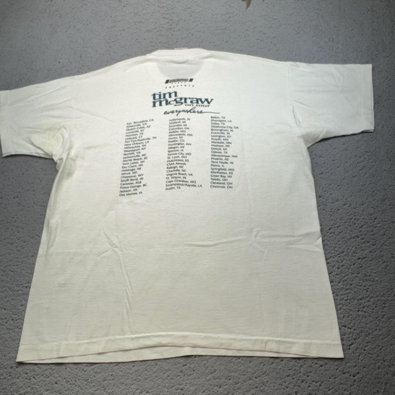 Vintage Tim McGraw Shirt Men Extra Large Road Dog Everywhere Tour 90s 97 Concert gallery