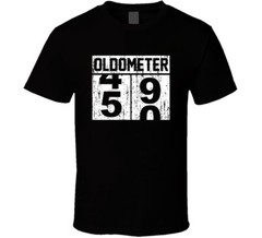 Oldometer 49 50 Birthday Age Getting Old Funny Cool T Shirt