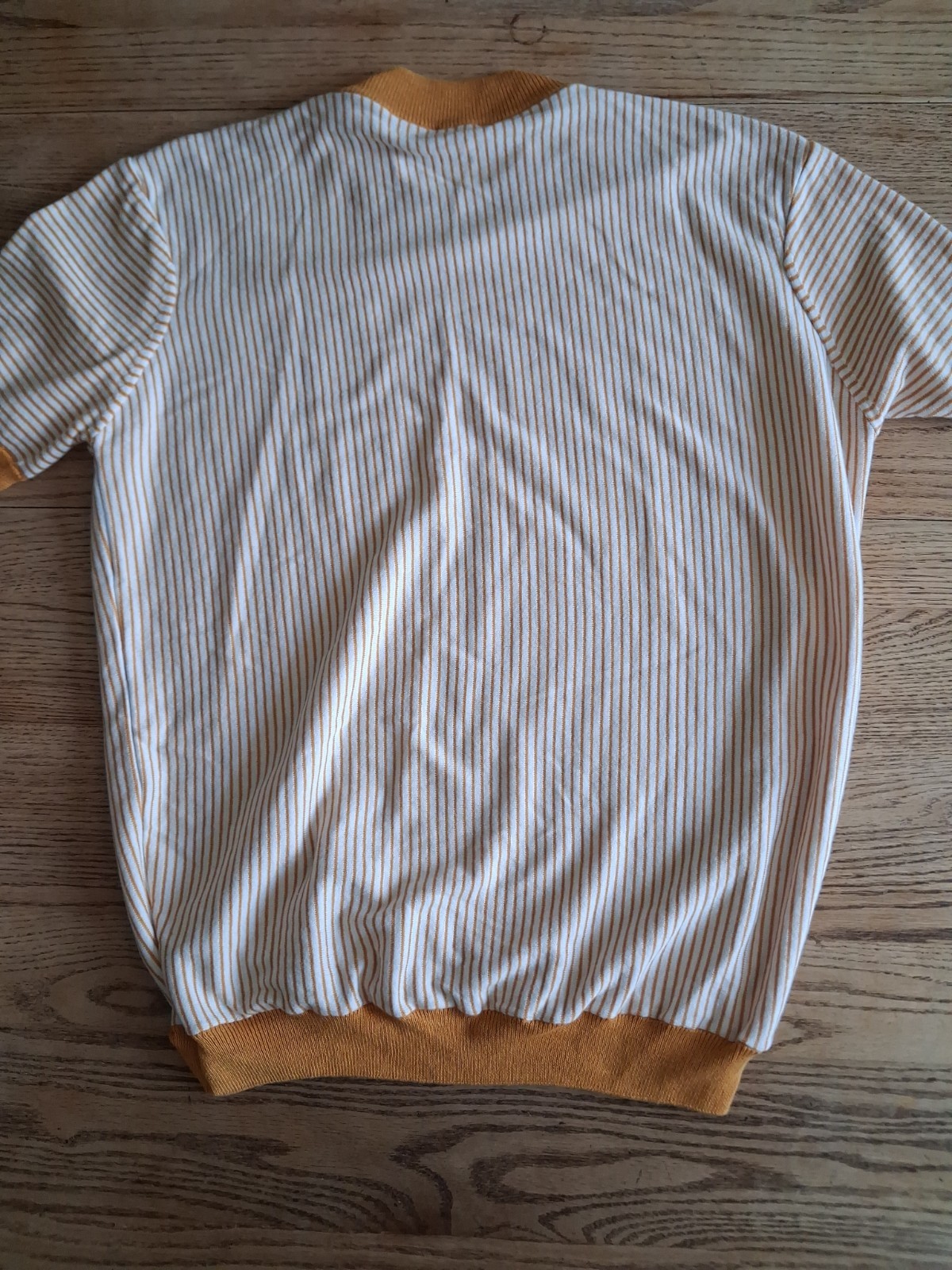 Gabicci Craddock Knit Loose Cotton Blend Green Stripes Mens Sz M gallery