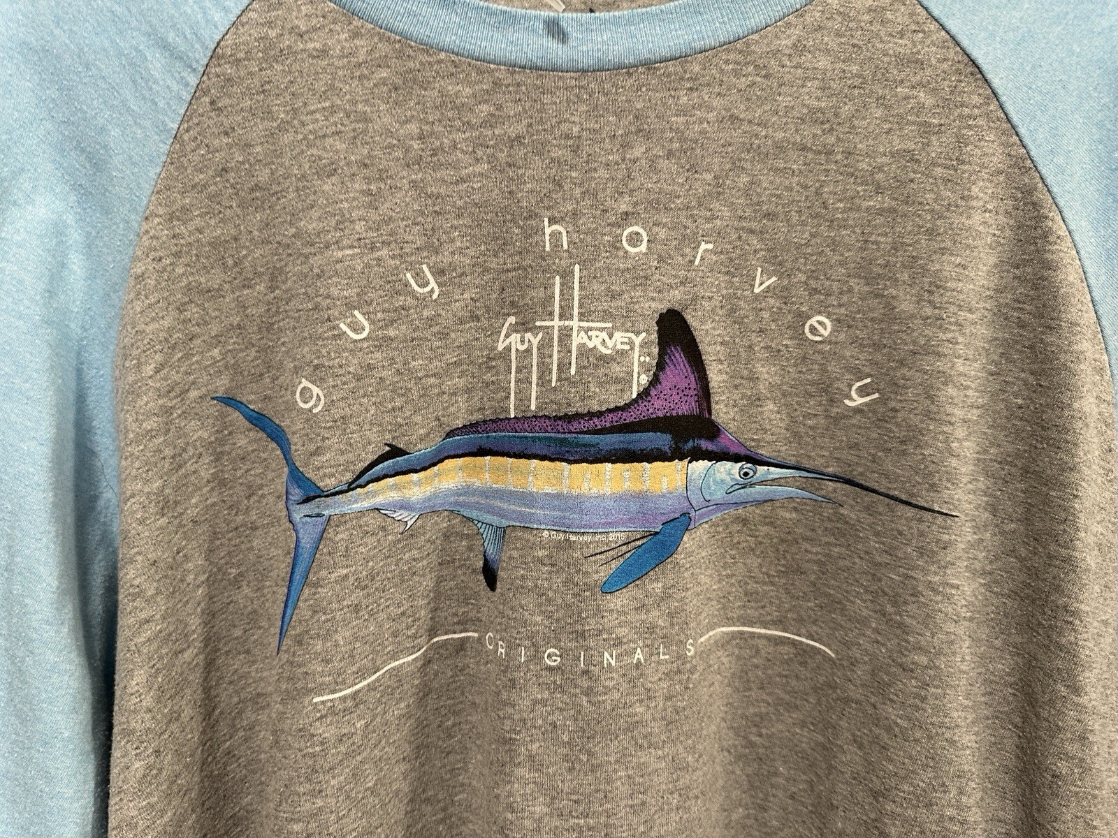 Guy Harvey Saltwater Fishing Graphic TShirt 2XL Swordfish Big Game Long Sleeve gallery