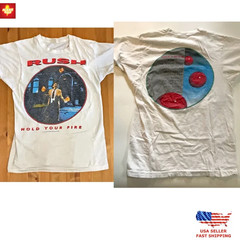 New Arrival Vintage RUSH Hold Your Fire Tour T-shirt Adult Size S to 5XL