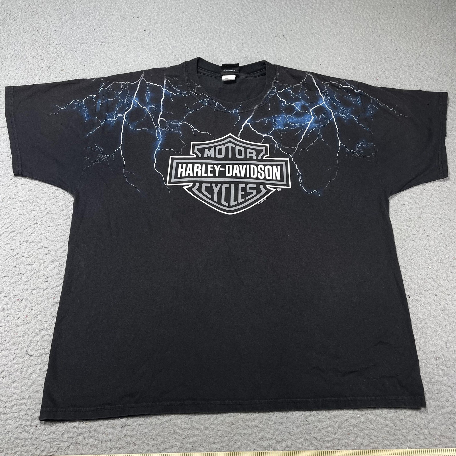 Harley-Davidson Shirt Mens XL Black Lightning Wild Prairie Biker Motorcycle Tee