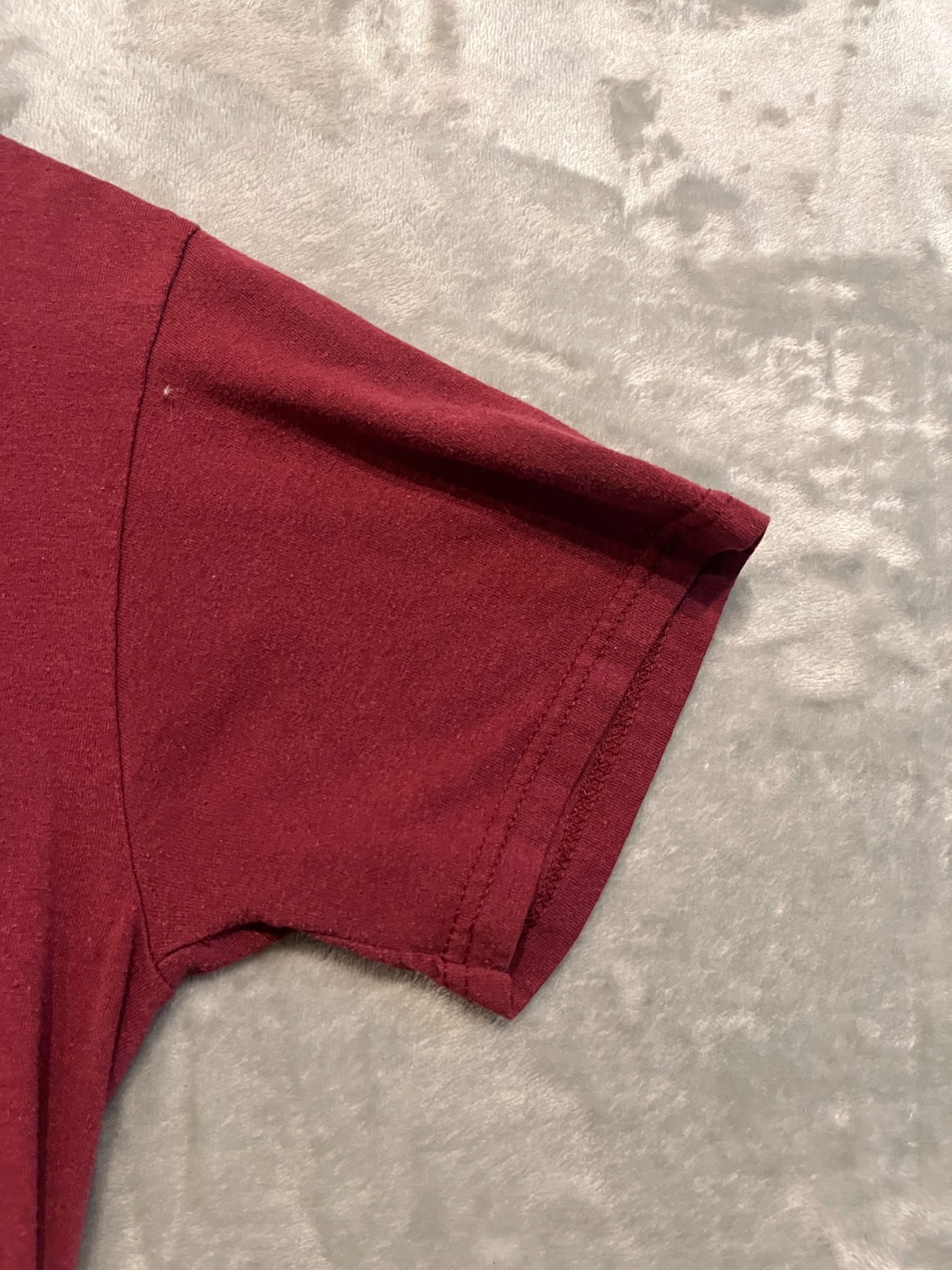 Vintage Jerzees T-Shirt Bulldog Graphic Small Maroon Classic Fit gallery
