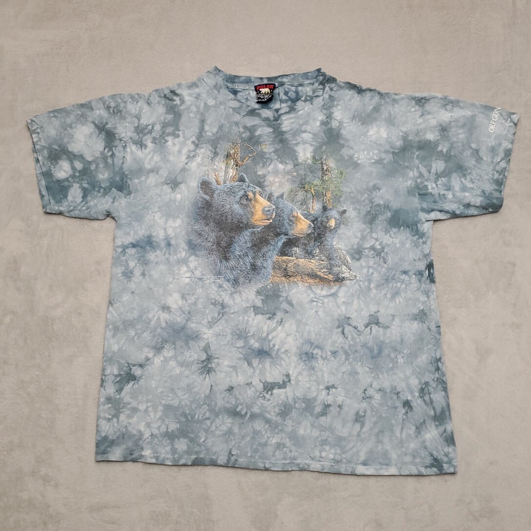 Vintage Oregon Zoo Black Bear Shirt Mens Large Multi Color Tie Dye Nature TEE gallery