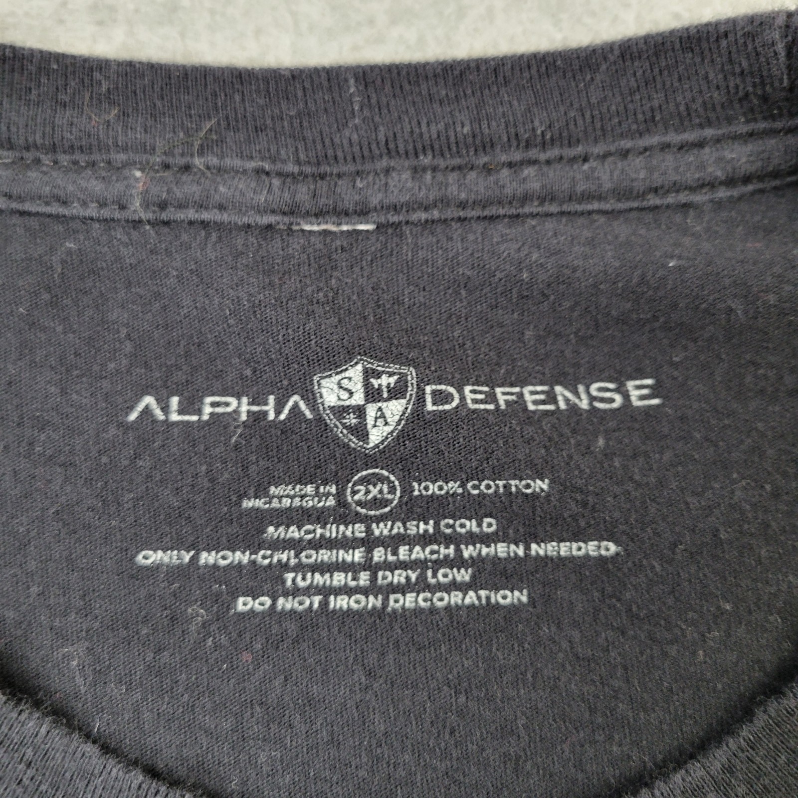 Alpha Shirt Mens 2XL XXL Black Graphic Print Short Sleeve gallery