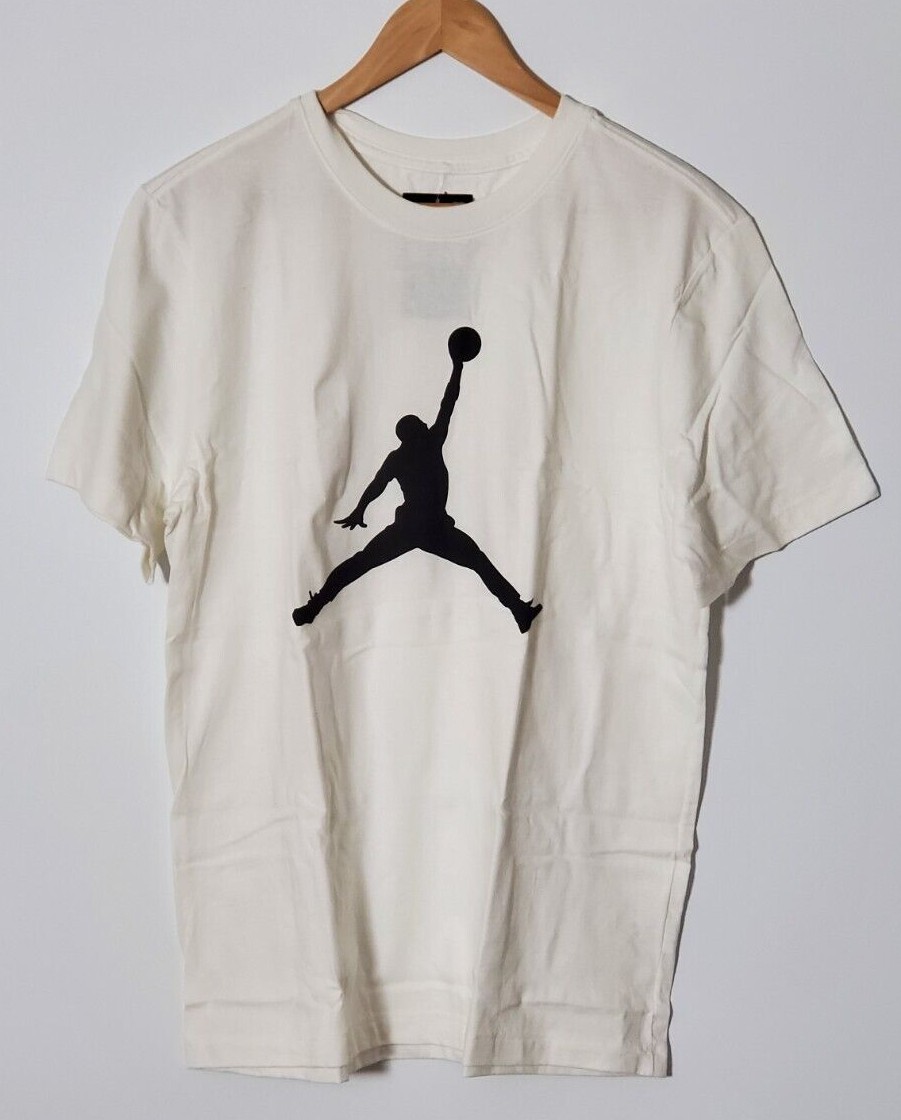Jordan Jumpman Mens T-Shirt White Black Size M, L, and XL CJ0921-100 gallery