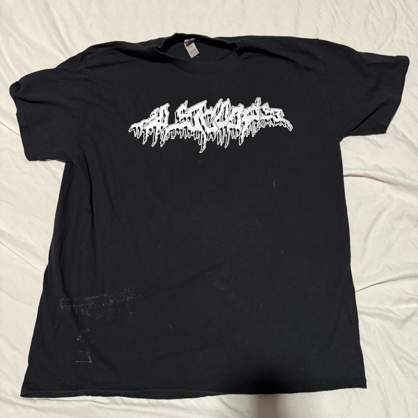UNKNOWN dripping/graffiti metal-style logo shirt SZ LARGE Hardcore? Death? DJ? gallery