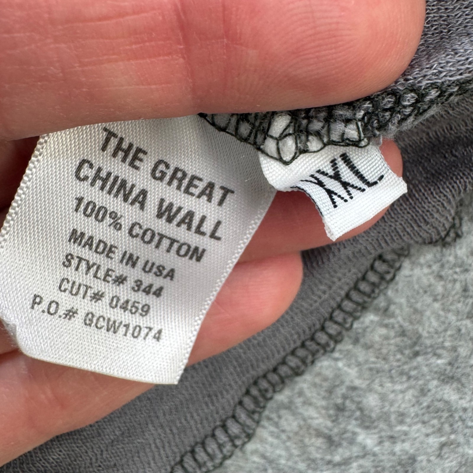 The Great China Wall Mens Henley Shirt Sz XXL Long Sleeve gallery