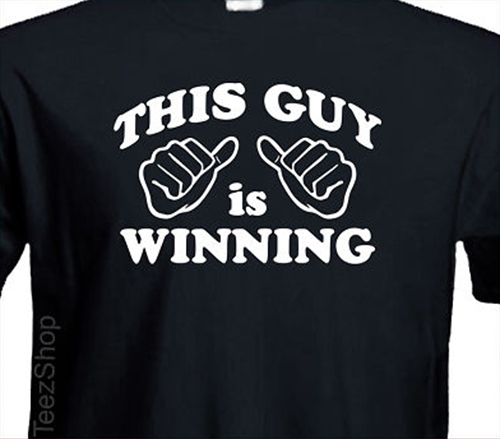 THIS GUY IS WINNING Funny CHARLIE SHEEN party college humor gift actor T-shirt