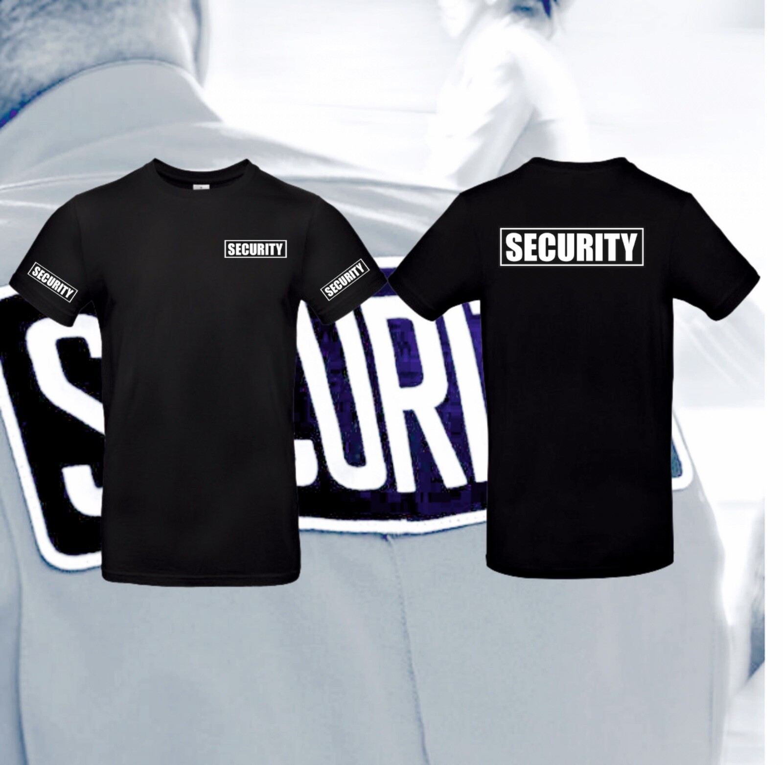 Polo T Shirt Security Work Safety Mens Bouncer Uniform Staff