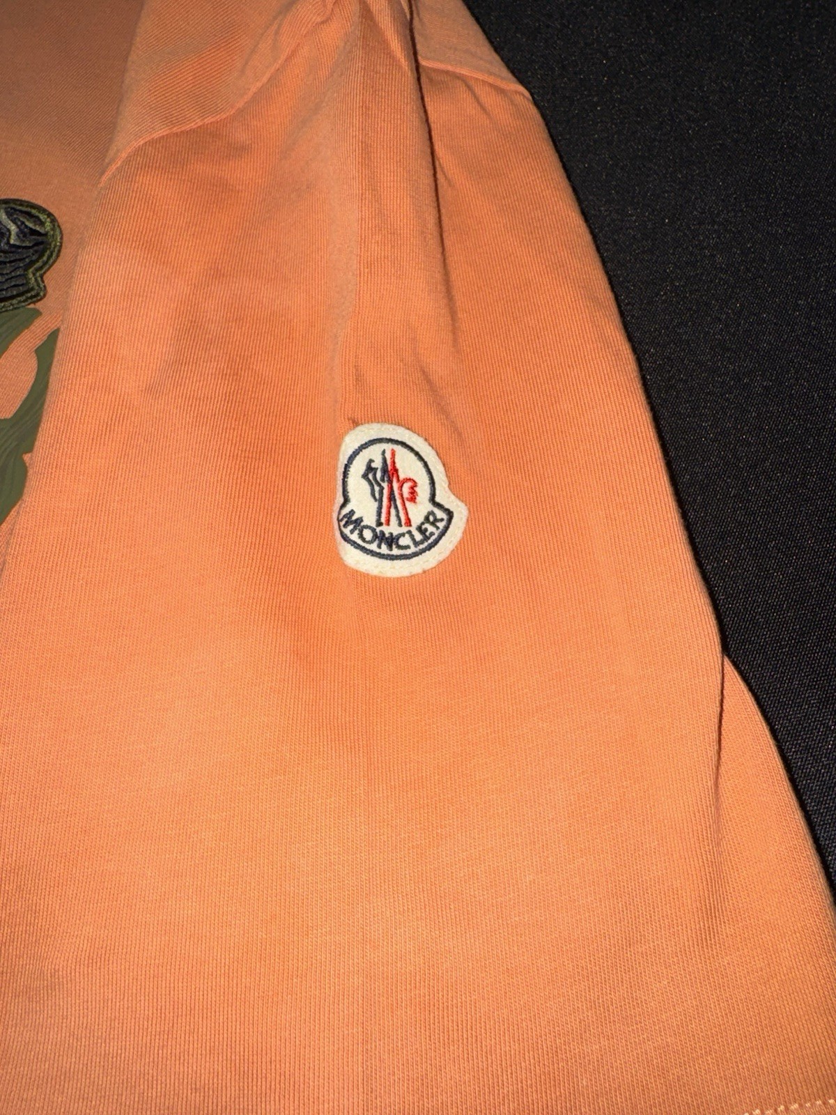 Moncler Logo Orange/ Coral T Shirt Men's XL Excellent Condition gallery