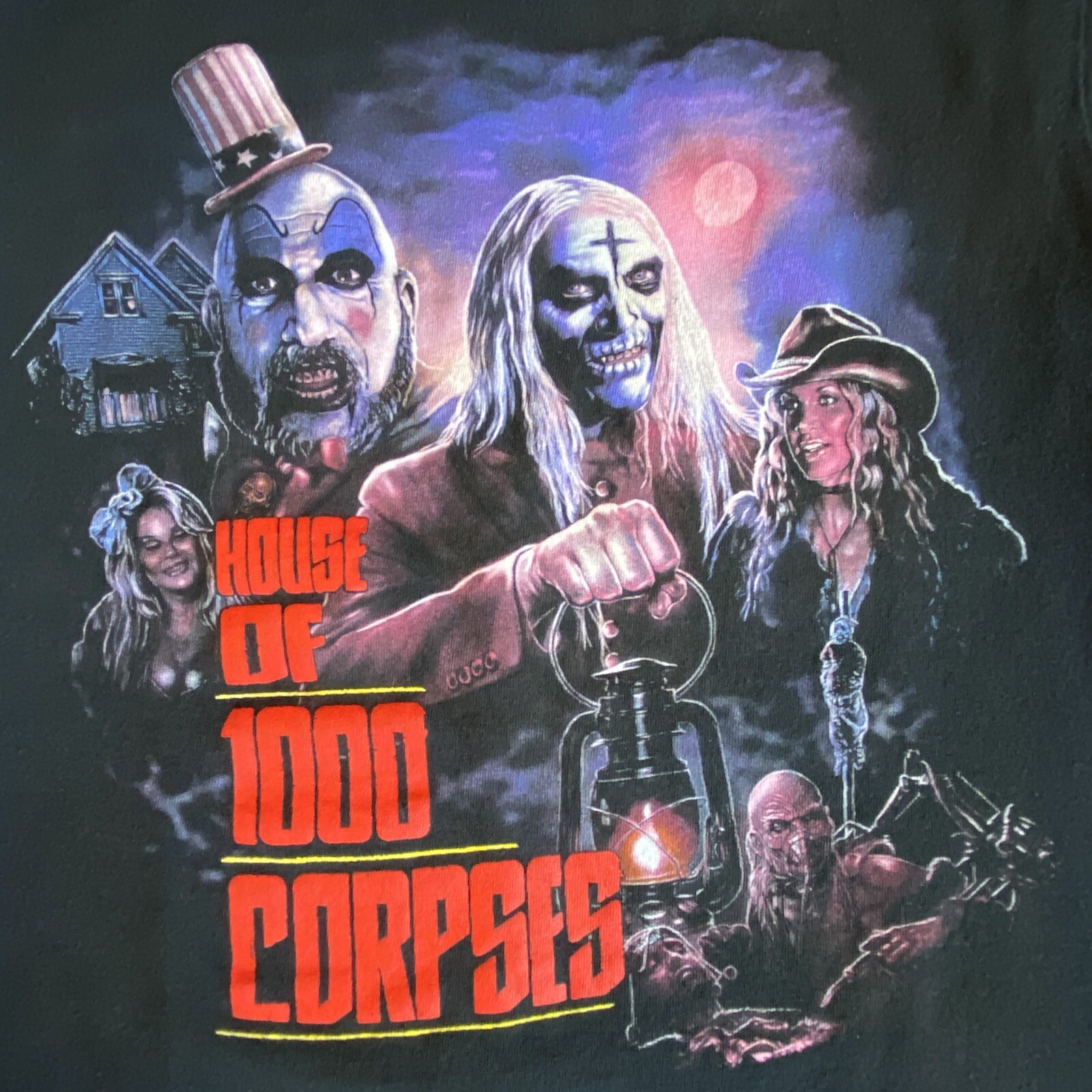 HOUSE OF 1000 CORPSES Licensed Horror T-Shirt. SMALL (NV) FRIGHT RAGS Preowned
