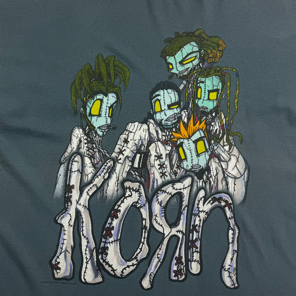 Korn Issues 1999 Short Sleeve Cotton Indigo Blue All Size Shirt BT172