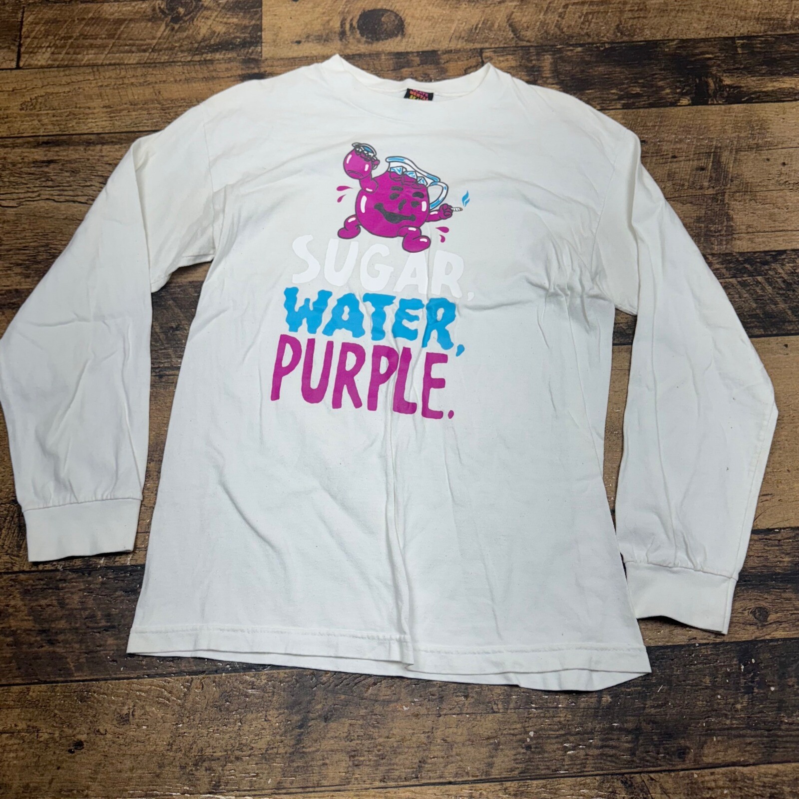 Skate Mental Kool-Aid Long Sleeve Graphic Tee White Purple Mens Size M gallery