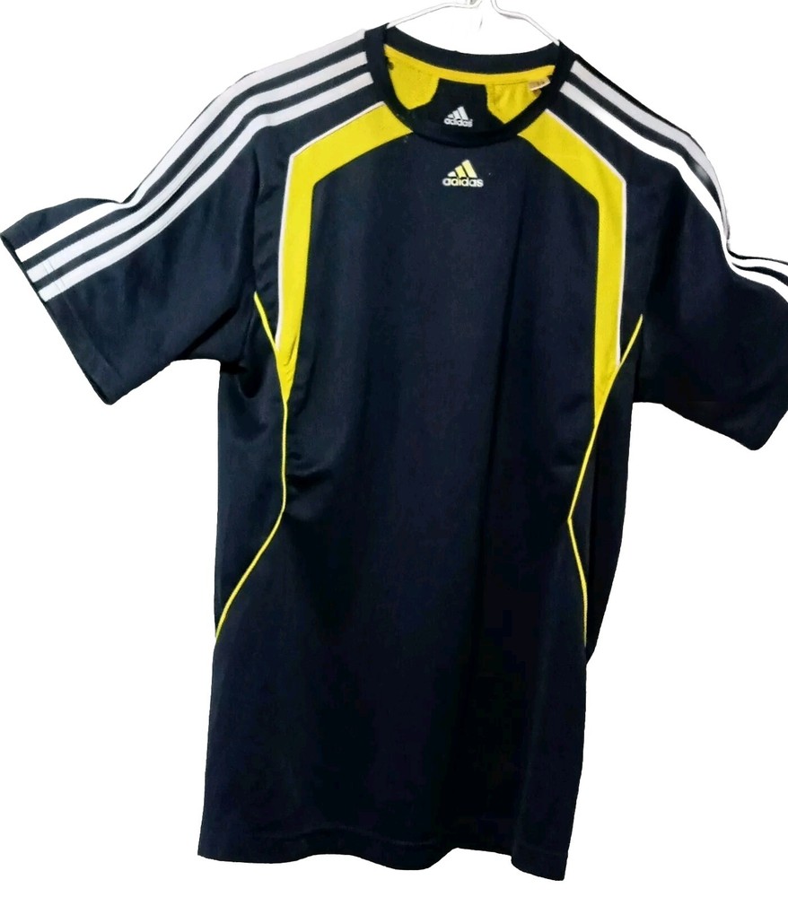 Adidas 2010 Climacool 1023307 Blue/Yellow Mens 100% Polyester T-shirt Top Small