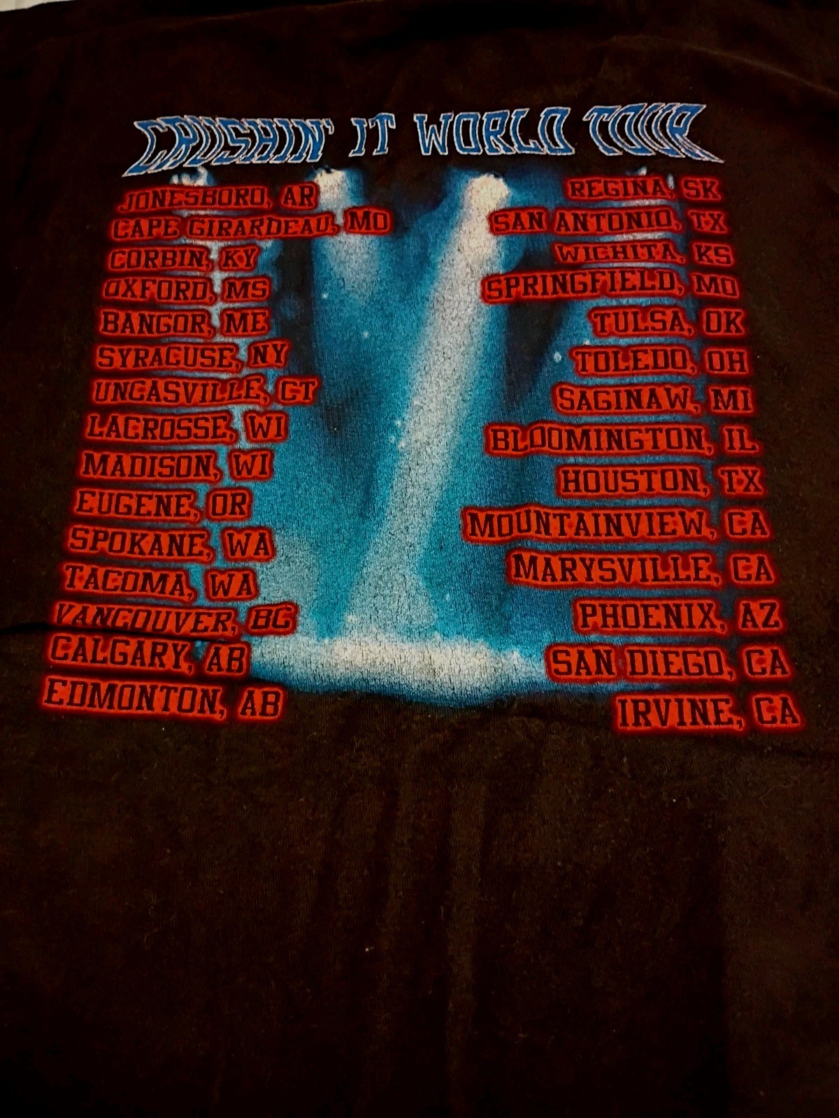 Men's Brad Paisley 2015 Crushin' It World Tour Dual Graphic T-Shirt L gallery