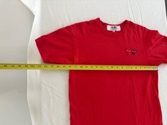 Comme des Garcons PLAY Red Double Heart T-Shirt SZ M & Green Heart T Shirt VG