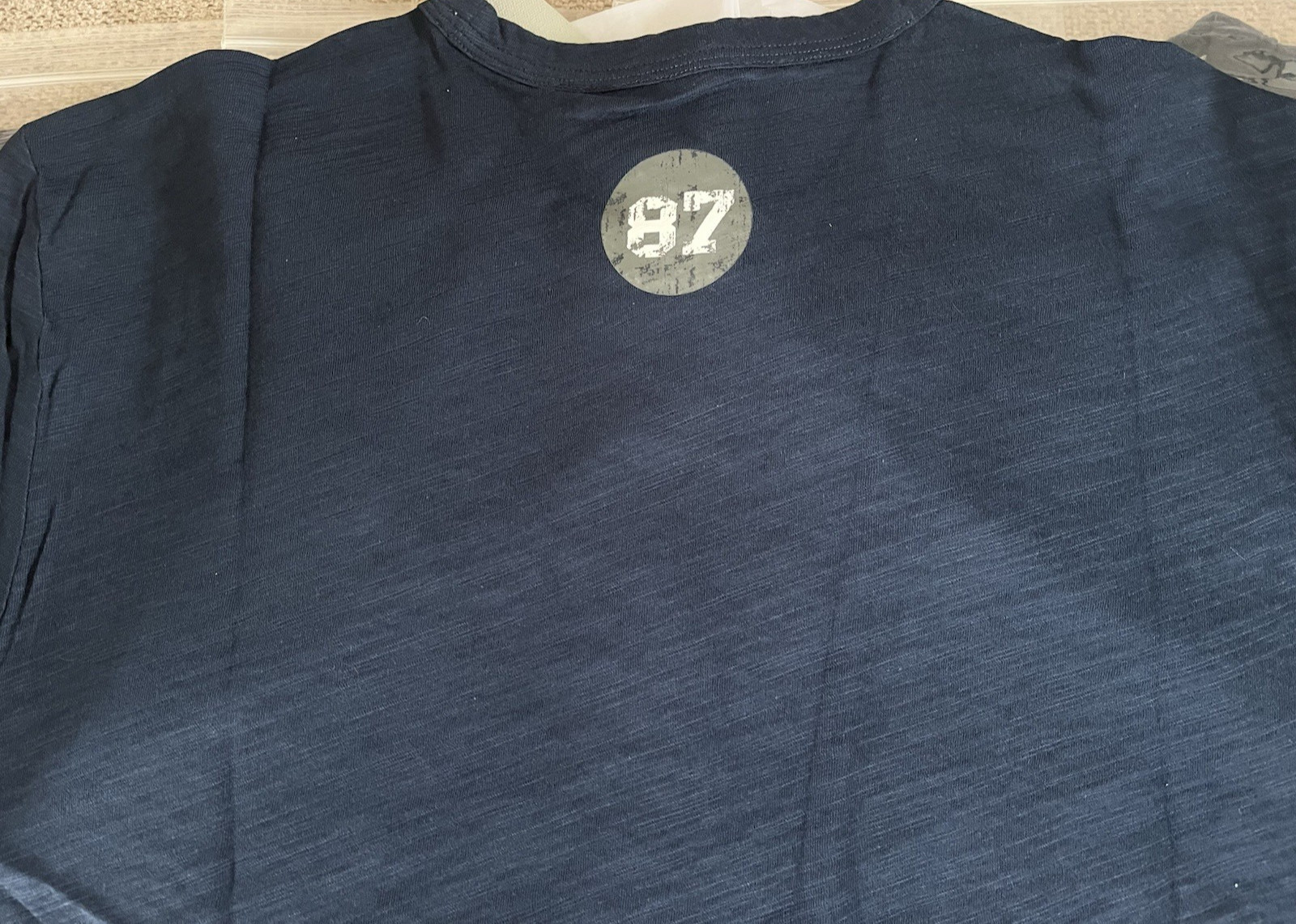 NEW W/TAG ASHWORTH MEN'S SPACE DYED WALKING MAN TEE SHIRT NAVY SZ LARGE MSRP $40 gallery
