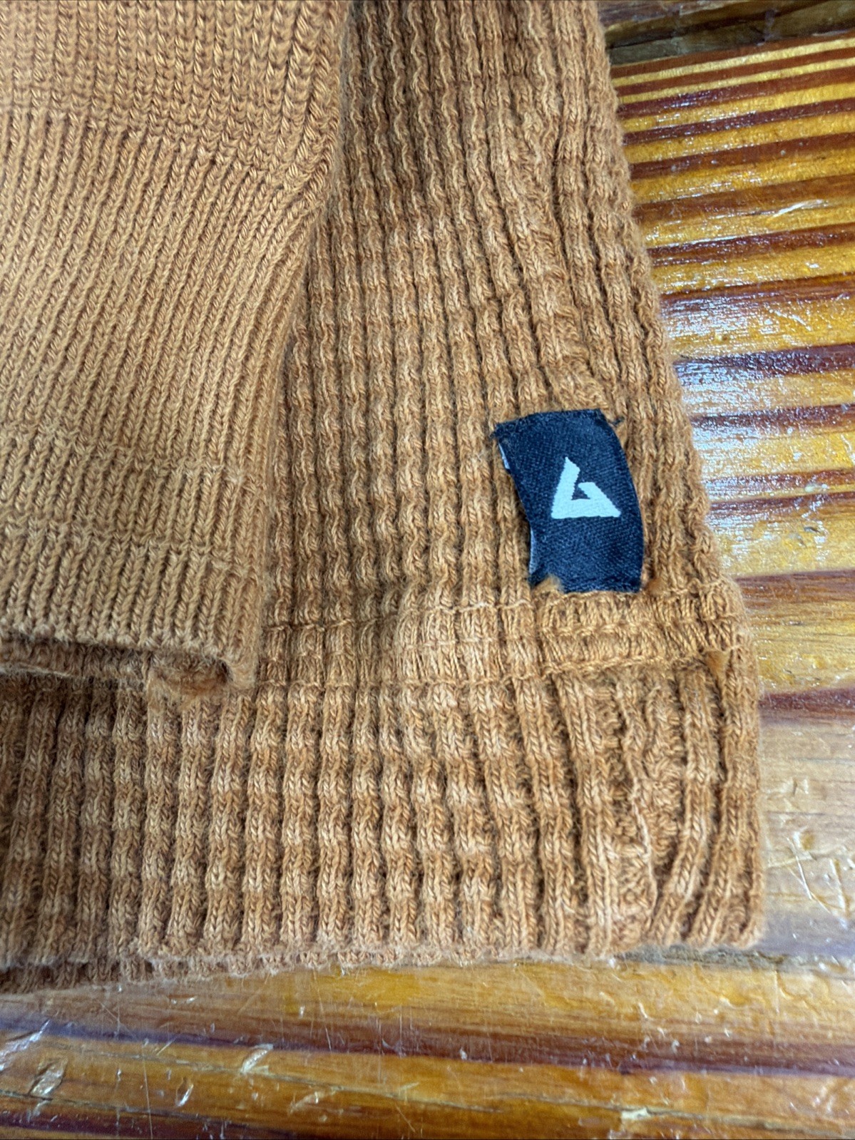 American Giant Mens M Waffle Knit Thermal Heavy Thick Base Layer Burnt Orange gallery