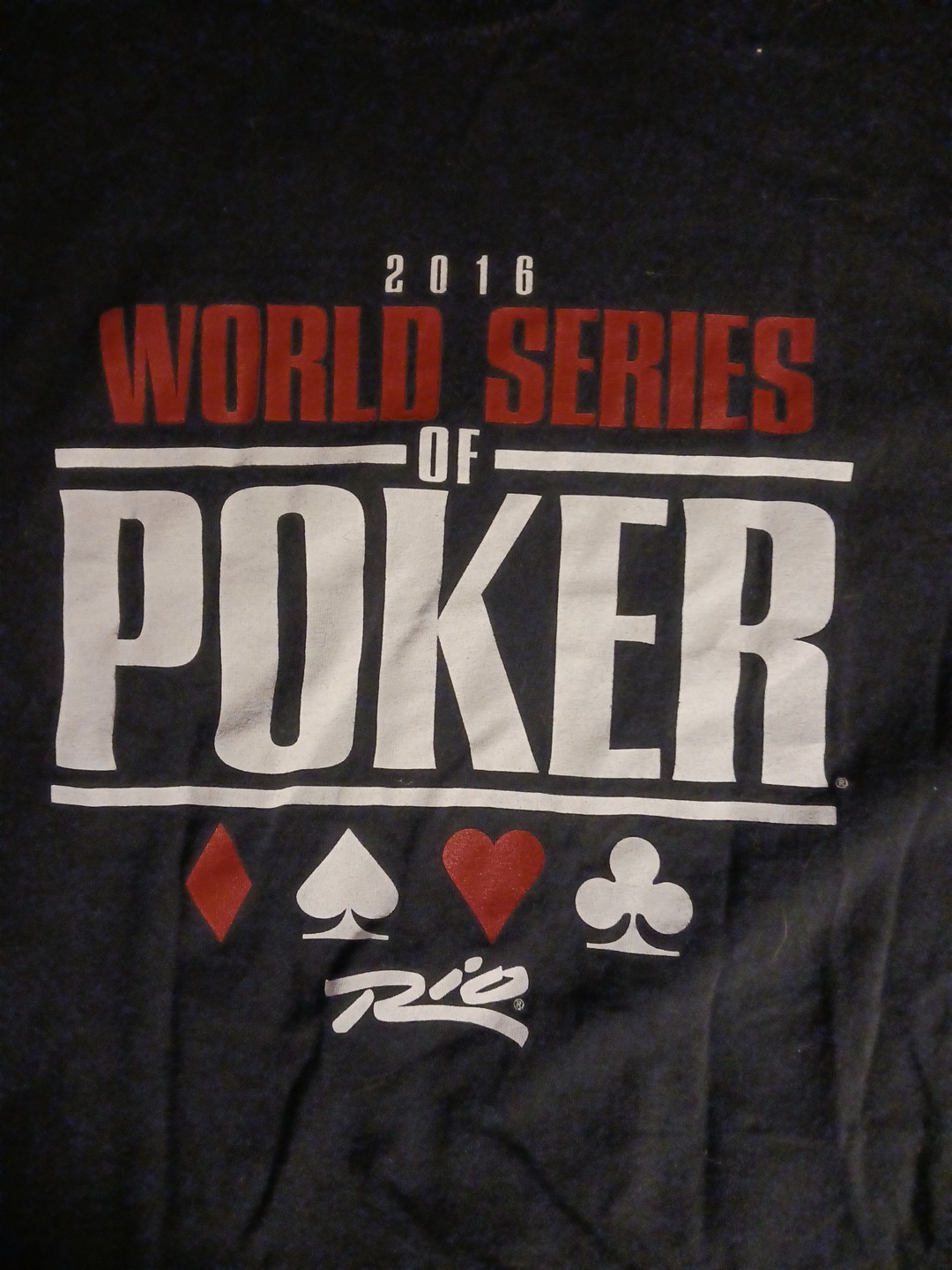 2016 World Series Of Poker 47th Annual Tournament Las Vegas Rio Mens T-Shirt L gallery