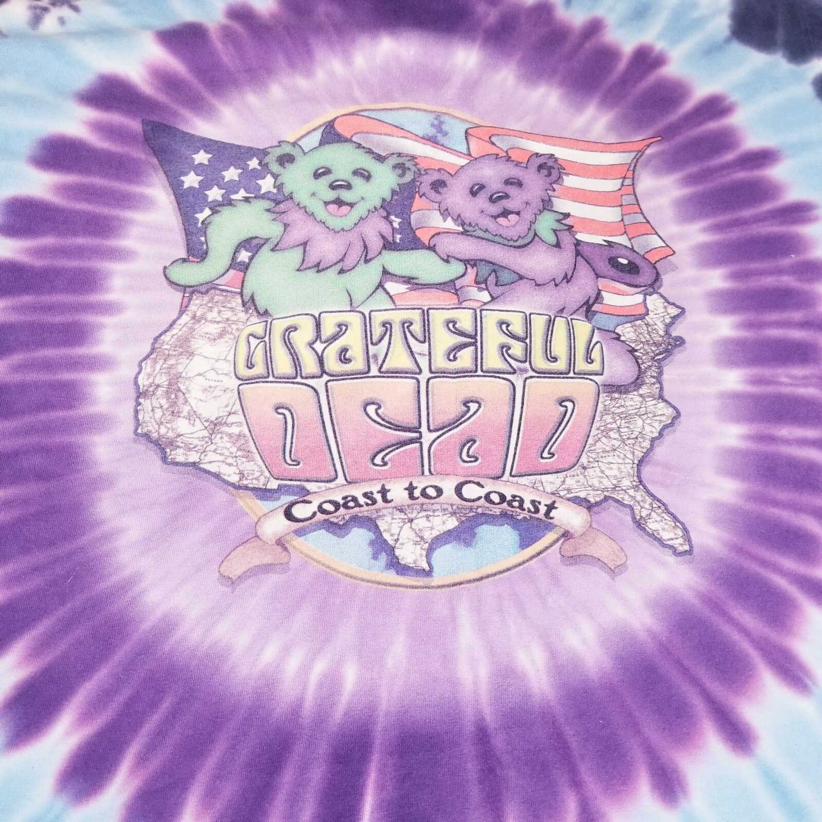 Grateful Dead 2006 Coast to Coast Tie Dye T Shirt Large Sundog Hippie Festival gallery