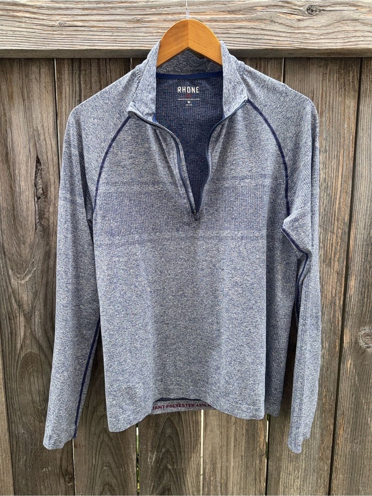RHONE Celliant Performance Long Sleeve Seamless 1/4 Zip Pullover Shirt Size M gallery