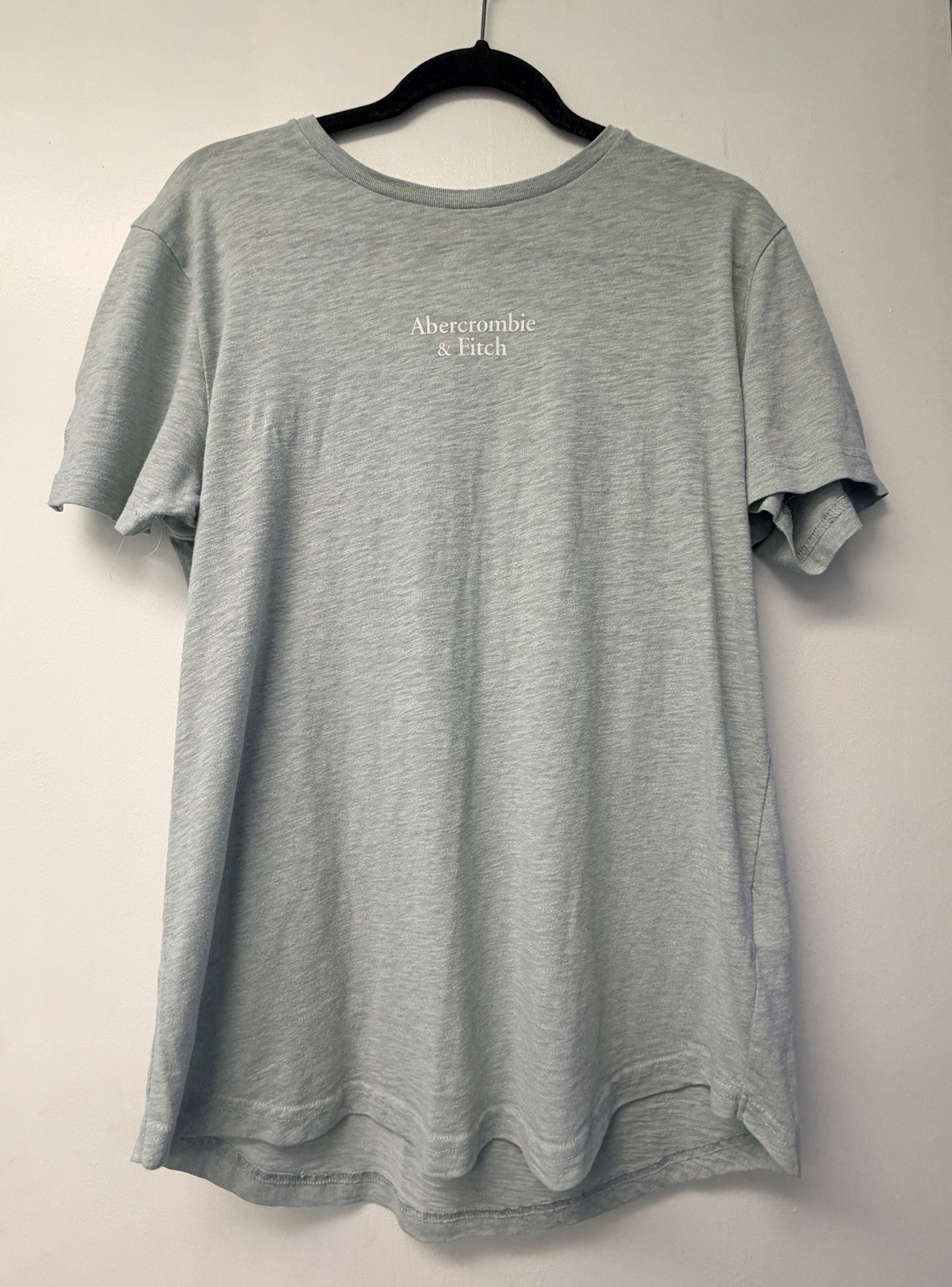 Abercrombie & Fitch Men's Soft A&F Logo T-Shirt Sage Green Size M. Pre Owned. gallery
