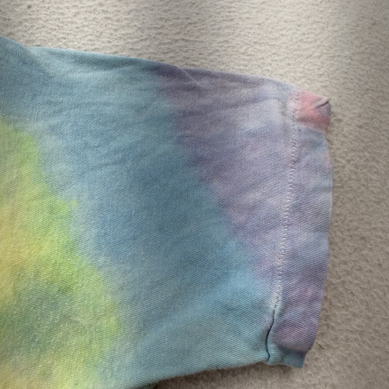 Vintage Tie Dye Blank T Shirt Thin Lightweight Distressed Single Stitch L gallery